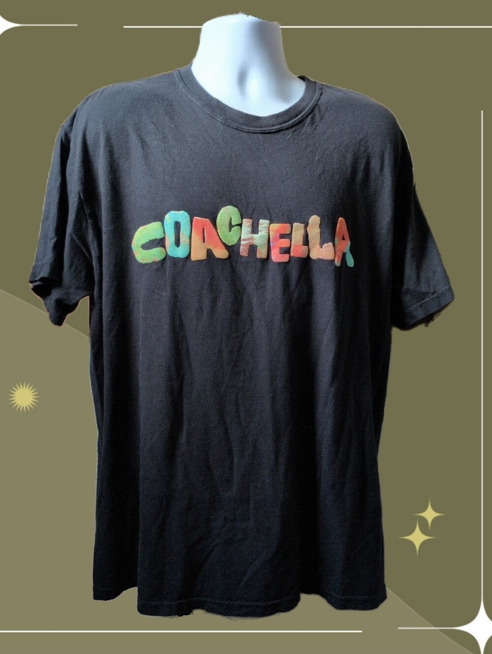 ✨ Coachella 2024 Official Line Up Desert Elements Tee Size XL